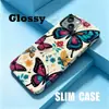 Funda de película para iPhone 18 con agujero grande, diseño retro pintado de mariposa y flores, más vendida en AliExpress, funda de teléfono de una sola capa para 17 Pro