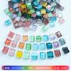 1.0kg Mosaico Pintado a Mano Hecho a Mano Material DIY Rayado Vertical Vidrio de Cristal Piedra Libre Forma Especial Asimétrica Múltiple