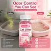 KineShineX Gránulos Desodorantes con Aroma a Rosa para Gatos de Casa, Desodoriza y Deja una Suave Fragancia Floral
