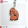 Llavero de Acrílico Personalizado para Cobaya Japonés y Coreano Capibara Lindo Divertido Divertido Pequeño Regalo Llavero Colgante Decorativo