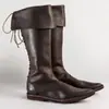 Botas Medievales Amazon Otoño e Invierno Wis Botas de Exportación Talla Grande Botas Europeas y Americanas Vikingas Correa Cruzada Punta Aguda Retro