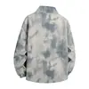 Chaqueta de hombre estilo americano, chaqueta versátil con cuello de solapa, abrigo ligero casual tie-dye para primavera/otoño, moderna, holgada y transpirable