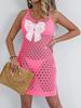 Encaje Costuras de Mariposa Vestido Var de Mujer Transfronterizo Calado Tejido Falda Slip Playa Bikini Blusa vestido