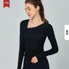[Estrictamente Seleccionados] Tops Deportivos para Mujer con Almohadillas, Ajuste Ceñido de Manga Larga, Moldeador de Cintura, Ropa para Pilates, Fitness y Yoga, Otoño e Invierno