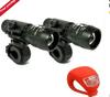 Juego de Luces Delantera y Trasera para Bicicleta Transfronterizo, Linterna de Luz Fuerte, Luz Delantera Impermeable de Alto Brillo, Combinación de Juego de Luces Traseras tipo Gema