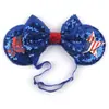 Faixa de Cabeça Elástica Ajustável Cruzada de Morcego Tema Halloween Headwear com Laço de Lantejoula