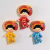 Imanes de Nevera de Muñeca con Pasador de Flores de Quanzhou, Pegatinas Magnéticas de Resina con Forma de Bebidas y Snacks, Pegatinas Creativas de Decoración de Nevera Estilo Comida y Juego