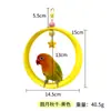 Columpio de Flor Pájaro Loro Luna Cuento de Hadas Anillo Colgante con Forma de Luna Llena para Periquitos y Agapornis, Soporte Decorativo de Percha Escaladora