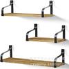 Estantes de Pared Amazon Estante de Almacenamiento para Baño Cocina Sala de Estar Partición de Pared de Hierro Forjado Estante Flotante de Madera Balcón