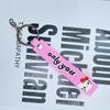 Llavero de Dibujos Animados Sanrio Goma Suave PVC Macarrón Cuerda de Cuero Lindo Llavero Sanrio Colgante Arcoíris Cuero