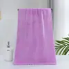 Toalha Veludo Coral Cor Pura Absorvente Toalha para Secar Cabelo Macia Toalha de Rosto Toalha para Limpeza Doméstica Pequena Quadrada Transfronteiriça