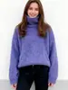 Suéter de cuello alto para mujer 2026 Diseño Otoño e Invierno, Capa base cálida de terciopelo de visón sintético suave de nicho, Top moderno