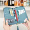 2026 Nuevo Modelo Porta Pasaporte Largo Rfid, Bolsa para Documentos de Almacenamiento de Boletos, Bolso de Pasaporte con Cremallera Multifuncional de Moda para Viaje