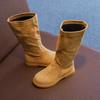 2026 Novos Sapatos para Meninas Outono e Inverno Botas Longas Botas Infantis Botas Altas Meninas Princesa Couro Genuíno Botas Acima do Joelho