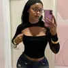 Lencería Sexy Negra de Malla Transparente de un Hombro Ajustada Estilo Chica Picante Transfronteriza Europea y Americana para Usar como Ropa Exterior