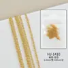 Cadena para Uñas Nueva Ultra Fina Estilo Japonés Aleación Retro Oro y Plata Bicolor Cadena Plana Pequeña Cadena para Uñas DIY