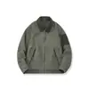 Chaqueta de Algodón Lavado Estilo Americano para Hombre, Marca de Moda, Corte Holgado Retro, Cuello Alto Cortavientos, Tacto de Alta Gama, Top Fresco y Casual