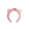 Porquinha Lulu~ Fofa Rosa Pelúcia Elástico de Cabelo Faixa de Cabeça Feminina Lavagem de Rosto Maquiagem Prensa de Cabelo Faixa de Cabeça Acessórios de Cabelo Headwear Outono e Inverno
