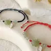 2024 Año del Zodiaco Cuerda Roja Jade Hetian Dragón Regalo del Zodiaco para Hombres y Mujeres