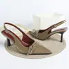 Zapatos de Tacón Alto de Punta Aguda con Tacón de Aguja de Charol Khaki Sexy para Comercio Exterior Transfronterizo Europeo y Americano con Correa al Tobillo y Sandalias de Punta Cerrada