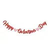 Dia dos Namorados Feliz Dia da Galentines Decoração de Cena com Guirlanda Banner Venda Direta da Fábrica Conjunto de Papel