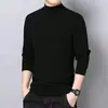 Camiseta Térmica de Manga Larga para Hombre de Comercio Exterior Nueva Otoño Cuello Medio Alto Capa Base Color Sólido Cálido Versátil Top Hombre
