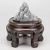 Ornamento de Madeira Maciça Ébano Base para Vaso Suporte Redondo de Pedra Bule de Areia Roxa Aquário Estátua de Buda Base para Garrafa de Vinho