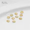 Folheado a ouro 18K suporte de flor oco tampa de flor porta-contas acessórios pulseira de miçangas DIY feita à mão espaçador material para joias de ouvido