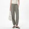Calça Jogger Yamamoto Texturizada de Seda de Gelo de Tamanho Grande Personalizada para Mulheres, Nova Coleção Verão 2026 Calça Jogger de Cintura Alta com Caimento Leve Estilo Lanterna
