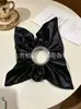 Venda Direta do Fabricante: Elástico Quadrado Floral Vintage Estilo Francês, Elástico Elegante e Atmosférico, Elástico de Lenço Quadrado, Corda de Cabelo, Elástico de Cabelo