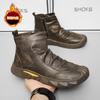 Zapatos de Hombre Invierno 2026 Nuevos Impermeables Antideslizantes Resistentes al Desgaste Zapatos de Trabajo Tendencia Versátiles Zapatos Casuales de Trabajo para Hombre