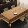 Mantel vintage, impermeable y a prueba de aceite, no necesita lavado, diseño de dibujos animados, nuevo mantel de comedor de alta gama de lujo ligero, cubierta rectangular para mesa de centro