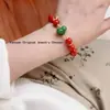 Coração de Ágata Vermelha Coração de Pêssego Bumbum de Pêssego Estilo Chinês Retro Novo Estilo Chinês Moda Versátil Clareamento Temperamento Presente para Mulheres