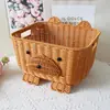 Cesta de Armazenamento Trançada à Mão, Cesta de Lanches e Frutas para Mesa, Cesta Decorativa em Formato de Animal, Cesta de Armazenamento de Brinquedos e Diversos