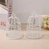 Caja de dulces de caramelo de hierro con forma de campana de boda caja de dulces de metal blanco caja de hierro caja de dulces de jaula para pájaros