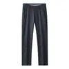 Pantalones Largos de Algodón Peinado Modal de Gama Alta Nuevos para Verano Finos Combinan con Todo Negocios Holgados Rectos Casuales para Hombre