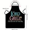 Amazon Venta Caliente E-commerce Transfronterizo Venta Caliente Impermeable Antiincrustante Estampado Delantal de Barbacoa para Hombre de Una Pieza con Estampado de Logo
