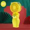 Abanico de mano tipo figura china, mini ventilador recargable por USB estilo cheongsam, ventilador eléctrico portátil de moda