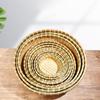 Cesta tejida de bambú, recogedor, cesta tejida, cesta de almacenamiento agrícola, cesta de frutas para el hogar, cesta de bambú para escurrir, cesta de pan al vapor Shau Kei