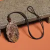 Transmissão ao Vivo de Amuletos Budistas Esculpidos Preciosos, Pingentes de Guanyin para Homens e Mulheres, Pingentes de Madeira Antiga, Colares Inspirados no Zen, Presentes de Feriado
