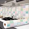 Adesivo de Cozinha à Prova de Óleo Impermeável Autoadesivo Papel de Parede Protetor de Bancada de Fogão Almofada para Proteção de Gabinete e Mesa Filme de Mármore Resistente a Alta Temperatura