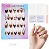 24 Peças de Unhas Postiças Usáveis para Adultos Produtos Acabados Transfronteiriços Patches de Manicure de Alta Qualidade Manicure Amêndoa Removível Atacado