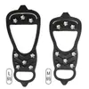 Cobre-sapatos antiderrapante com crampons de 10 dentes para uso externo personalizado com garras de aço e silicone, espinhos antiderrapantes para neve para montanhismo de inverno, venda direta