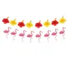 Nova Bandeira Decorativa Havaiana, Decoração de Festa de Verão na Praia, Bandeira Havaiana de Flamingo, Faixa de Flores