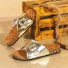 Sandalias Birkenstock de Suela Gruesa para Mujer, Novedad Verano 2024, Sandalias Casuales Retro de Hebilla con Tira, Abiertas, para Ponerse Fácil