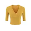 Elegante y seductor conjunto intelectual de dos piezas estilo francés para mujer, camiseta de manga corta con cuello en V y falda midi ajustada para verano