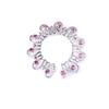 Anillos de pezón exquisitos superventas transfronterizos Acero inoxidable Forma de flor Anillos de pezón falsos Pinzas para pezones con pantalla de pavo real Joyería para piercing Tachones para pezones sin perforación
