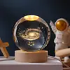 Luminoso Céu Estrelado Sistema Solar Bola de Cristal Luz Noturna Ornamento Bola de Vidro Decoração Presente de Aniversário para Meninas Prático