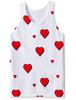 Camiseta para hombre con impresión digital 3D de pareja de San Valentín transfronteriza europea y americana con el texto "Amo a ti" en rojo.