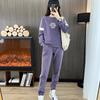 2023 nuevo traje casual de marca de moda primavera y otoño nuevo suéter deportivo de cuello redondo para mujer pantalones de color sólido baño